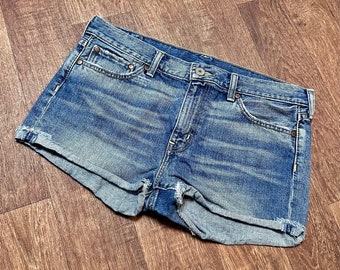 Retro Denim Shorts | Vintage Levi's Denim Cut-Off Shorts Size 14 Vintage Shorts, Levi Shorts