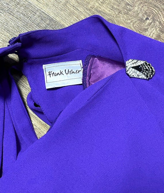 Vintage Dress | 1980s Vintage Frank Usher Purple … - image 7