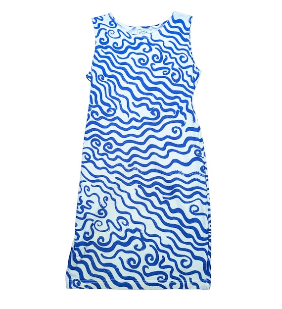 Zandra Rhodes, Vintage Dresses | 1980s Vintage Zandra Rhodes Abstract Print Bodycon Dress Size 10/12