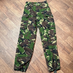 Vintage Trousers | Reworked Military Camo Combat Trousers Size 10/12, Retro Camo Trousers, Vintage Style
