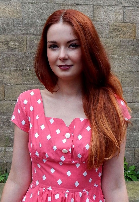 50s style pink outlet dress