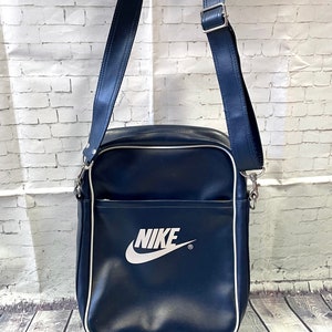 Retro Nike Bag Retro Navy Nike Messenger Bag flight Bag Vintage