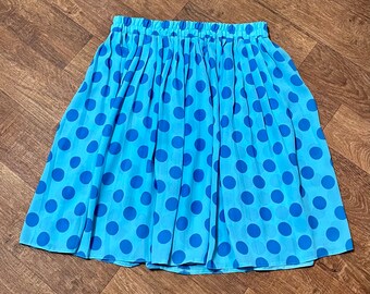 Vintage Skirt | 1990s Vintage Blue Spotty Floaty Skirt Freesize Vintage Clothing, 1990s Fashion, Retro Style