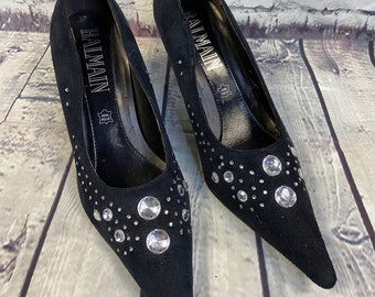 Vintage Balmain Shoes | 1980s Vintage Balmain Black Velvet Stilettos UK 5/EU 38 Vintage Shoes, Balmain Shoes, Designer Shoes