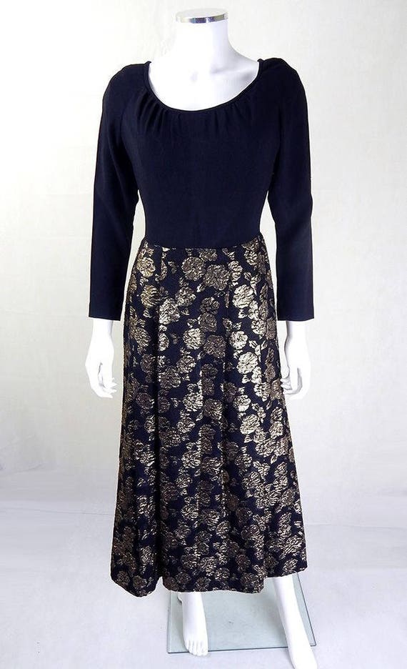 black and gold maxi dress uk