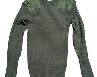 1970er Jahre British Army Wollpullover: Vintage Militärkommando-Pullover S/M