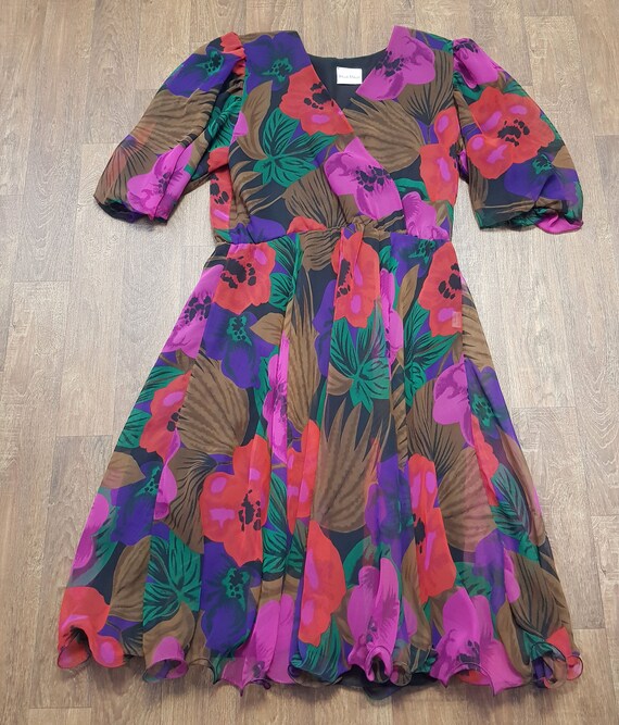 Vintage Dress 1980s Vintage Frank Usher 