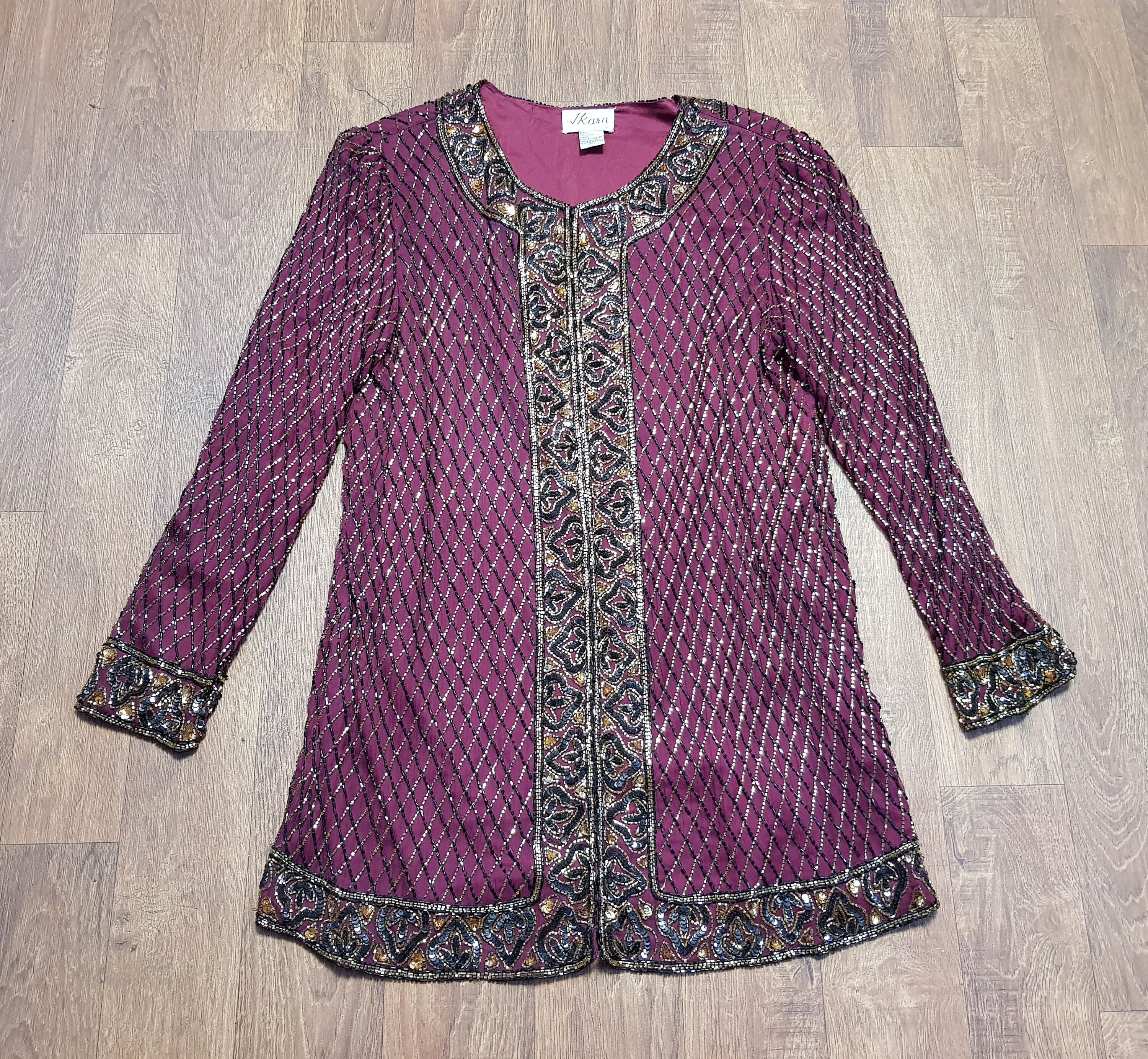 burgundy sequin jacket
