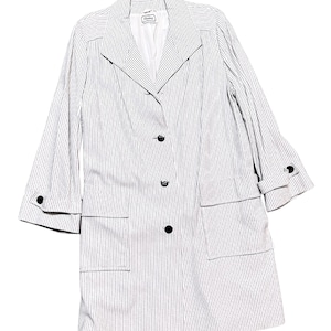 60s Diorling by Christian Dior Coat | Vintage Pinstripe Mac UK 12/14/16 | Designer Investment | Fashion History | FREE Delivery
