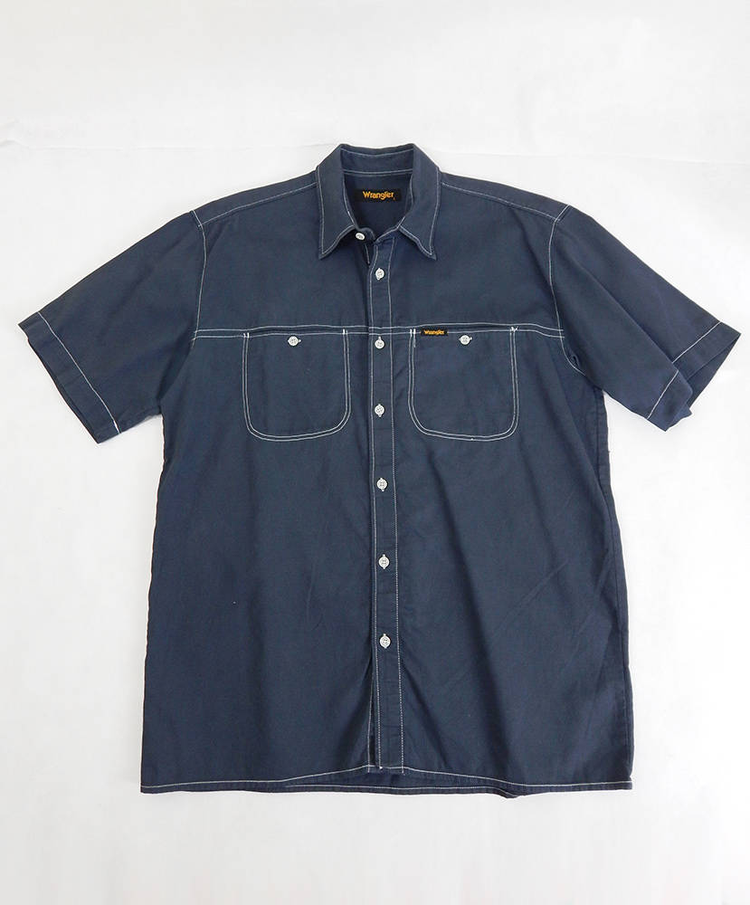 Image of Vintage Wrangler Shirt | Mens Dark Grey Size Large, Fashion, Vintage Menswear, Shirts, Retro Shirt