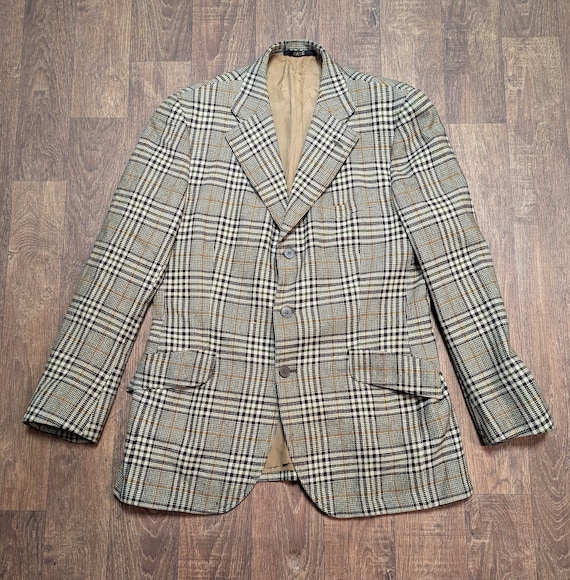 Vintage Blazer | Mens Vintage 1970s Daks Check Bla