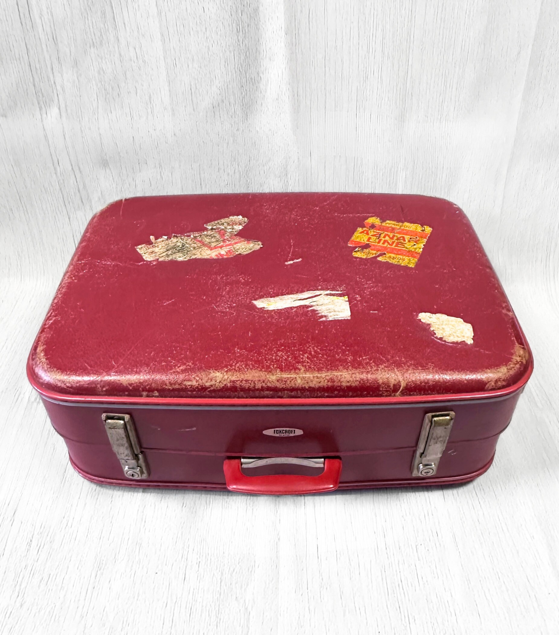 Vintage red suitcase hotsell