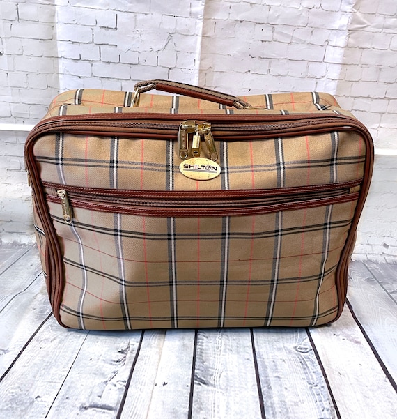 Vintage Overnight Bag 1980s Vintage Shilton Plaid Weekend 