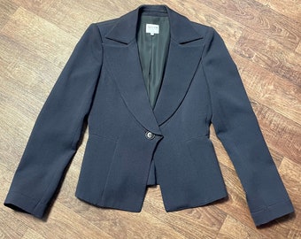 Armani Blazer / 1990 Vintage Armani Charcoal Tailored Blazer Taglia 12, Abbigliamento Vintage, Designer Vintage