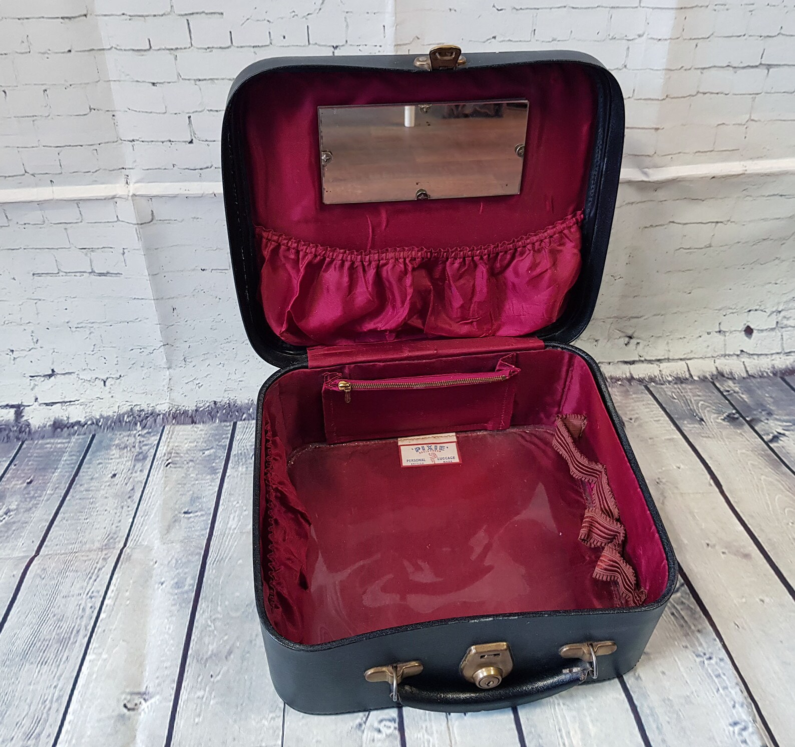 Vintage Vanity Case 1950s Vintage Black Pixie Vanity Case Etsy