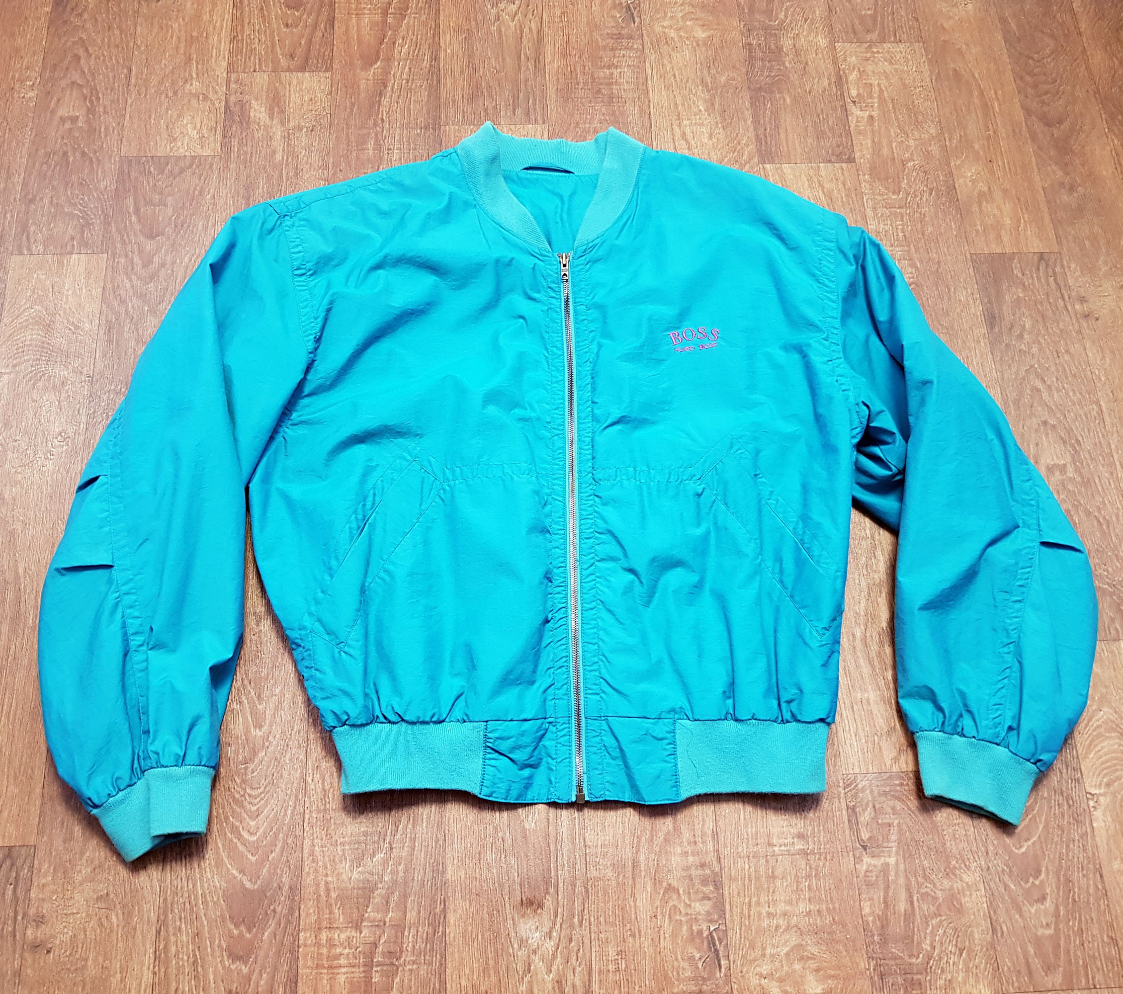 Mens Vintage Green Hugo Boss Bomber 