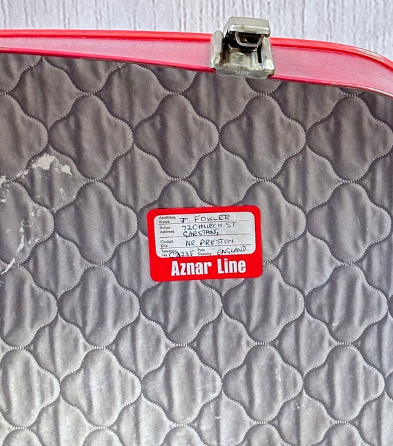 1960s Foxcroft by Antler Red Suitcase: Vintage Luggage, Retro Prop