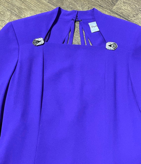 Vintage Dress | 1980s Vintage Frank Usher Purple … - image 2