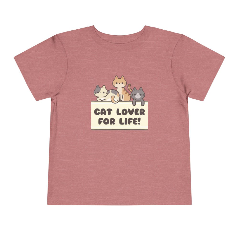Adorable Cat Lover Toddler Tee, Cute Cat Shirt, Gift For Kids, Animal Lover Apparel, Fun Toddler Outfit, Birthday Celebration Tee Popdesign 4 You