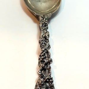 Vintage Godinger Silver Co. versilberte Löffel mit Weinrebenmotiv