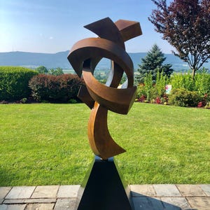Bronze sculpture, large outdoor garden art, modern abstract statue, fine home decor - “Aspire”