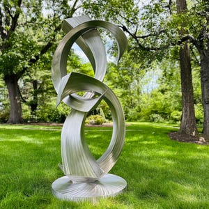 Stainless steel sculpture, original artwork, beautiful outdoor sculpture