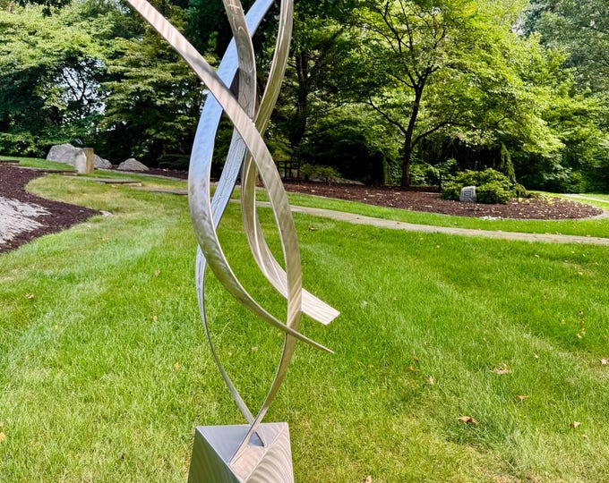 Contemporary Modern Abstract Metal Indoor Outdoor Sculpture by Dustin ...