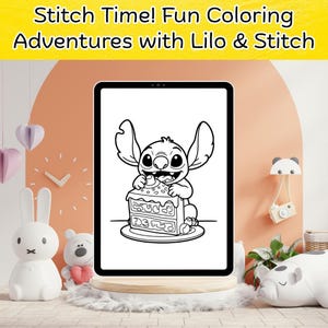 Lilo & Stitch Coloring Pages, Disney Coloring Pages, Children Coloring Book, Digital Coloring Pages, Instant download pdf, Pre School Colour