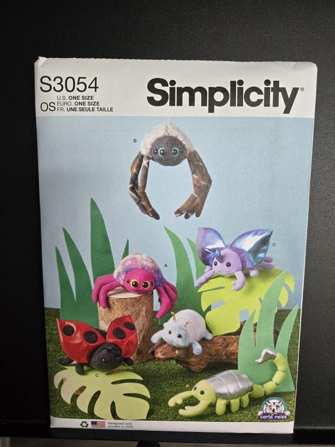 Simplicity Pattern S3054 Fun Plush Bugs Spider, Lady Bug, Beetle, Pill ...