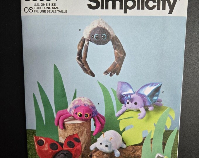 Simplicity Pattern S3054 Fun Plush Bugs Spider, Lady Bug, Beetle, Pill ...
