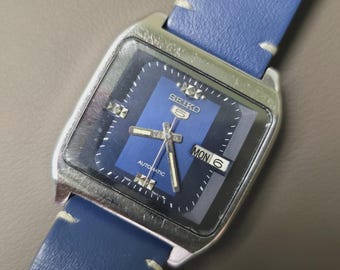 ヴィンテージ セイコー5 自動巻き メンズウォッチ：ブラウン文字盤