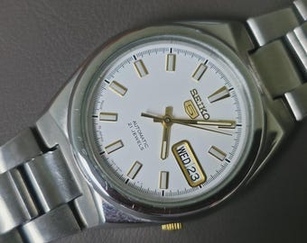 セイコー5 SEIKO5 ホワイト Rare Seiko 5 Superior White Men's Watch | eBay