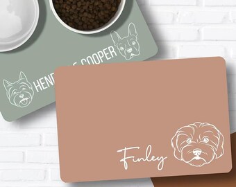 Tapete de alimentación personalizado para mascotas, antideslizante, impermeable, para perros y gatos