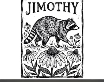 Imothy Raccoon Meme PNG SVG | Funny Oversized Raccoon Design | Sublimation Clip Art | Trendy Meme Cricut File | Digital Download png