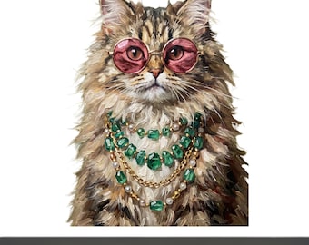 Glam Cat PNG | Fashion Cat PNG | Coquette Cat Design | Pink Sunglasses Cat | Trendy Cat Lover PNG |Boujee Kitty Graphic png