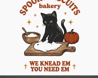 Black Cat Halloween Shirt | Kitty Biscuits Spooky Season Tee | Vintage Pumpkin Fall T-Shirt | Cat Lover Autumn Gift png