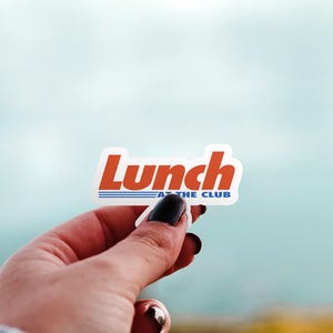 Lunch At The Club, Costco Sticker, Costco Party, Retro Vinyl Decals, Fun Laptop Decor, Unique Gift Idea, Durable Waterproof Material