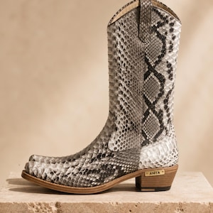 Stivali da cowboy in pitone personalizzati - Fatti a mano, stile western da festival