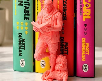 Dungeon Crawler Carl Book Insert, 3D Printed Bookshelf Decor, Carl & Princess Donut Figure, LitRPG Book Lover Gift