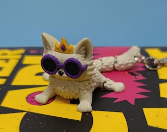 Princess Donut Keyring, Dungeon Crawler Carl Inspired Articulated Cat Keychain, LitRPG Bookish Gift