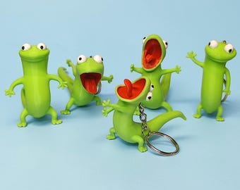 Tom the Lizard | Hoppers Backpack Buddy Keychain or Standing Figure | Cute Green Lizard