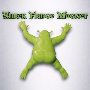 Green Ogre Butt Fridge Magnet | Funny Kitchen Decor imagen 1
