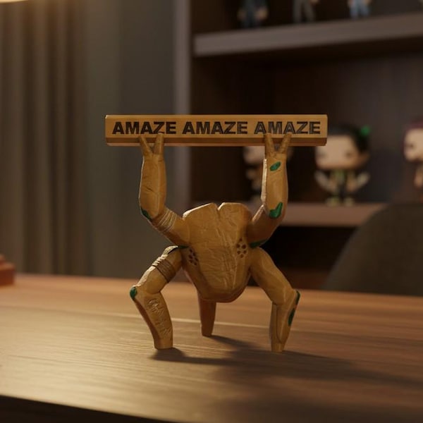 Project Hail Mary Rocky Figure, Rocky with Quote Sign, 3D Printed Sci Fi Desk Decor, Book Lover Gift, Space Fan Collectible