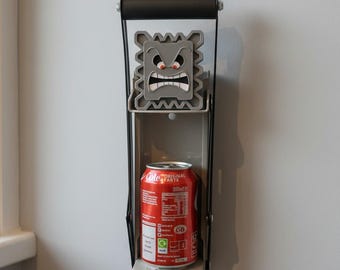 Super Mario Thwomp Can Crusher Topper, 3D Printed Fun Can Crusher Decoration, Gaming Room Gift, Mario Crusher Add On