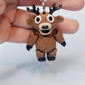 Roblox 99 Nights in the Forest Keyring – Deer / Owl / Ram | 3D Printed Fan Keychain | Backpack Charm Gift image 5