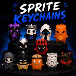 Fort Sprite Keyring, 3D Printed Game Inspired Sprite Keychain, Cute Collectible Bag Charm, Choose Your Sprite, Gift for Gamers