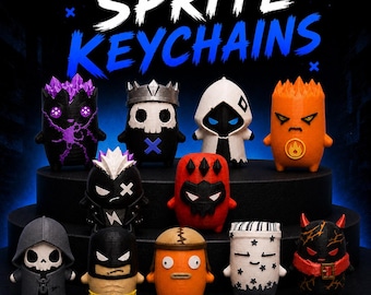 Fort Sprite Keyring, 3D Printed Game Inspired Sprite Keychain, Cute Collectible Bag Charm, Choose Your Sprite, Gift for Gamers