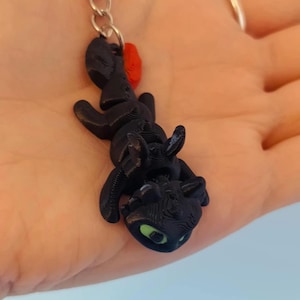 Toothless, Light Fury & Baby Dragons (Dart, Pouncer, Ruffrunner) – Articulated 3D Printed HTTYD Figures | Family Bundle or Singles MiniTooth Keyring