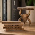 Project Hail Mary Rocky Figure, Rocky with Quote Sign, 3D Printed Sci Fi Desk Decor, Book Lover Gift, Space Fan Collectible