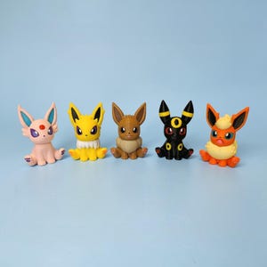 Eevee Evolutions | Choose Your Poképal Figure | Cute 3D Printed Kawaii Desk Buddy | Gamer Gift